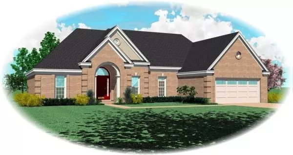 image of traditional house plan 8136